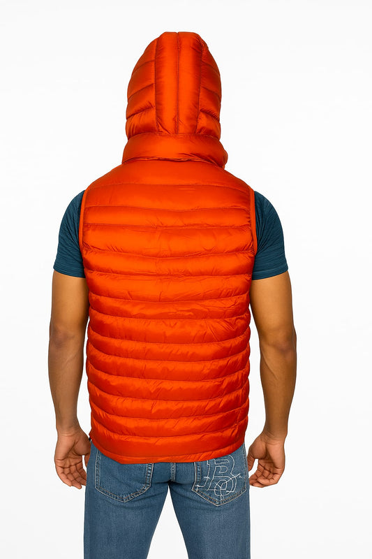 YS HILL Men’s Half Puffer Hooded Jacket