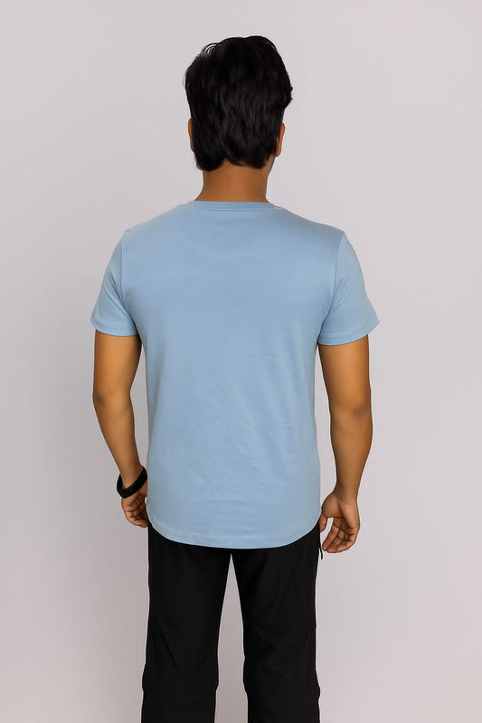 Men’s Solid Crew Neck T-Shirt – Soft Cotton Everyday Tee