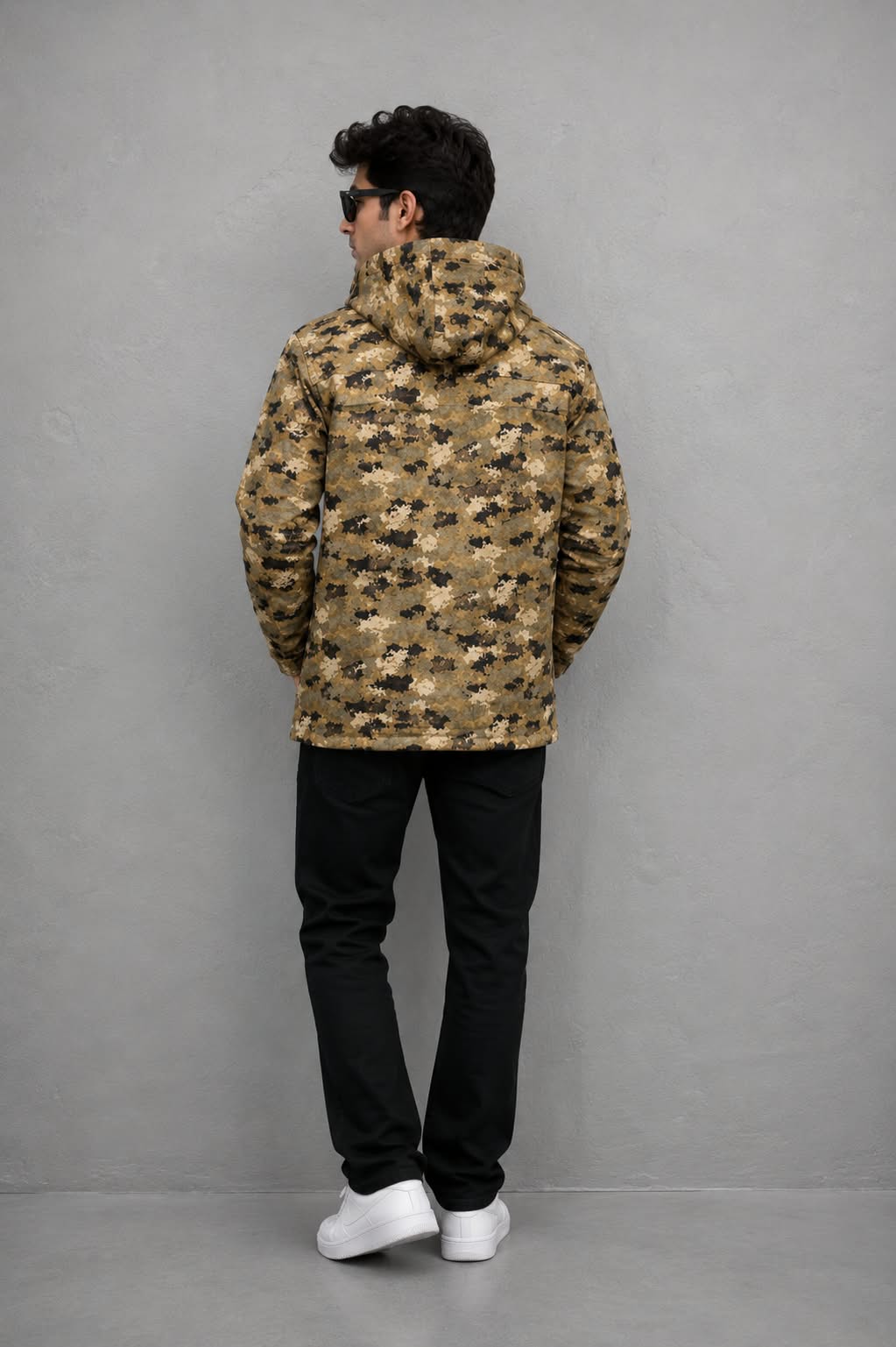 COTTON WATERPROOF CAMO FLASH WINDCHEATER JACKET