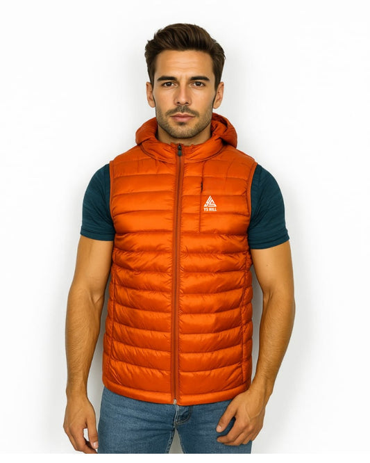 YS HILL Men’s Half Puffer Hooded Jacket