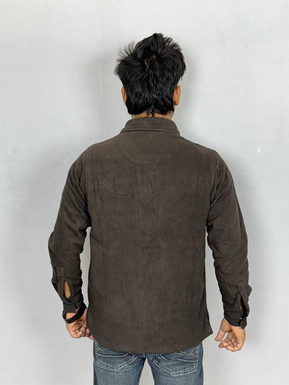 Men’s Fleece Shirt Jacket – Warm Casual Overshirt for Everyday Wear