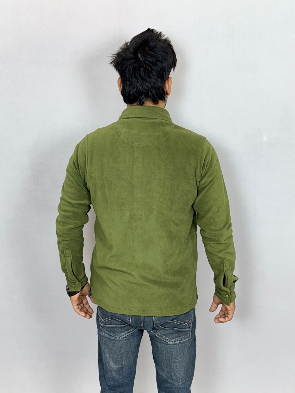Men’s Fleece Shirt Jacket – Warm Casual Overshirt for Everyday Wear