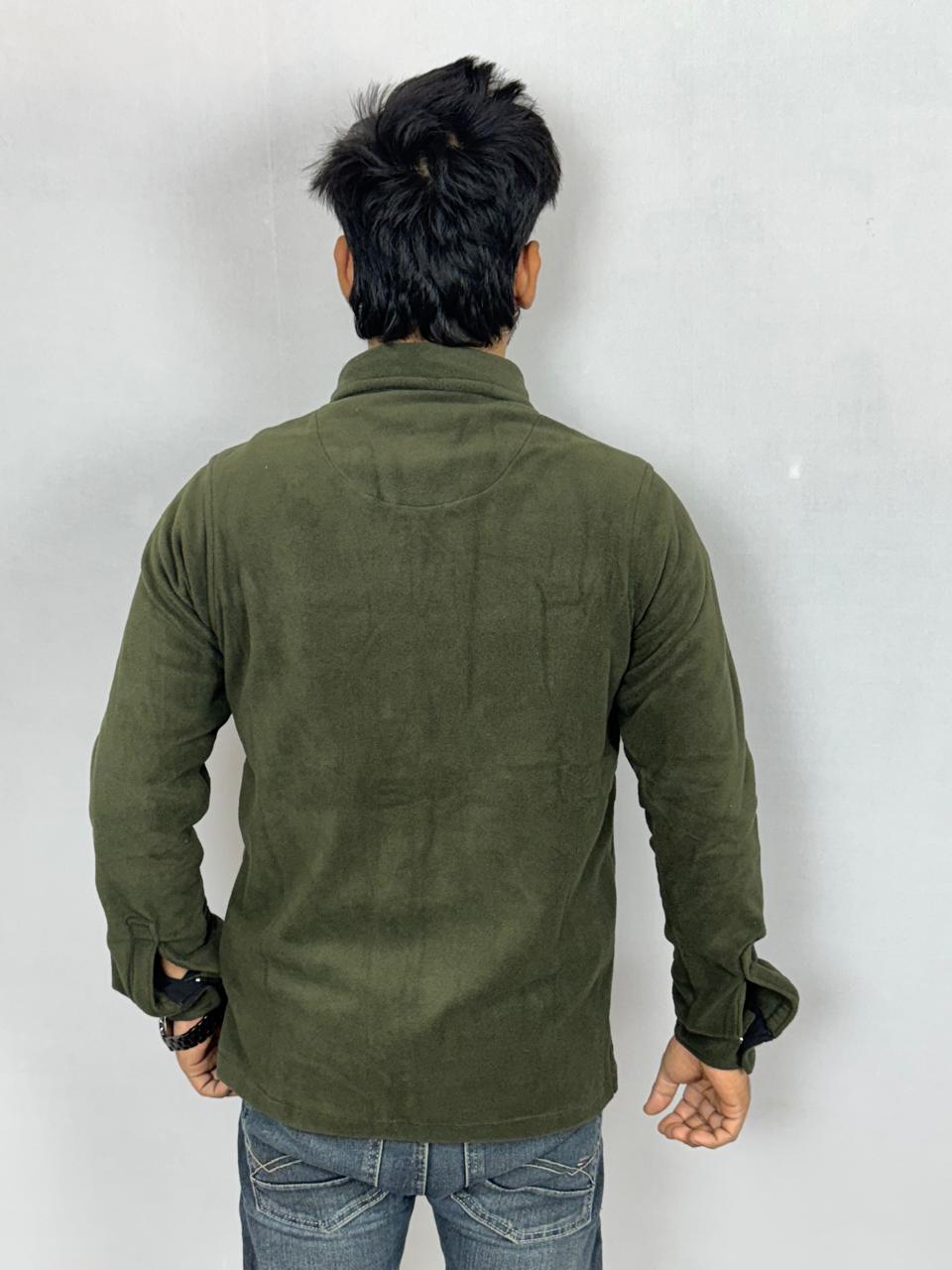 Men’s Fleece Shirt Jacket – Warm Casual Overshirt for Everyday Wear