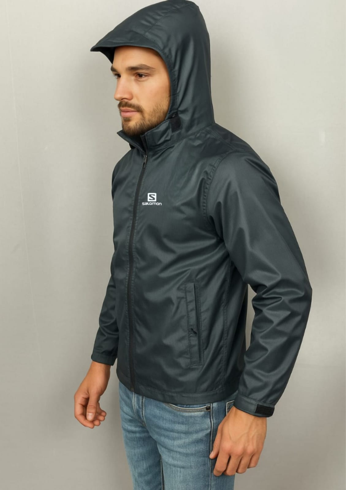 Men’s Waterproof Hooded Windbreaker Jacket – Lightweight