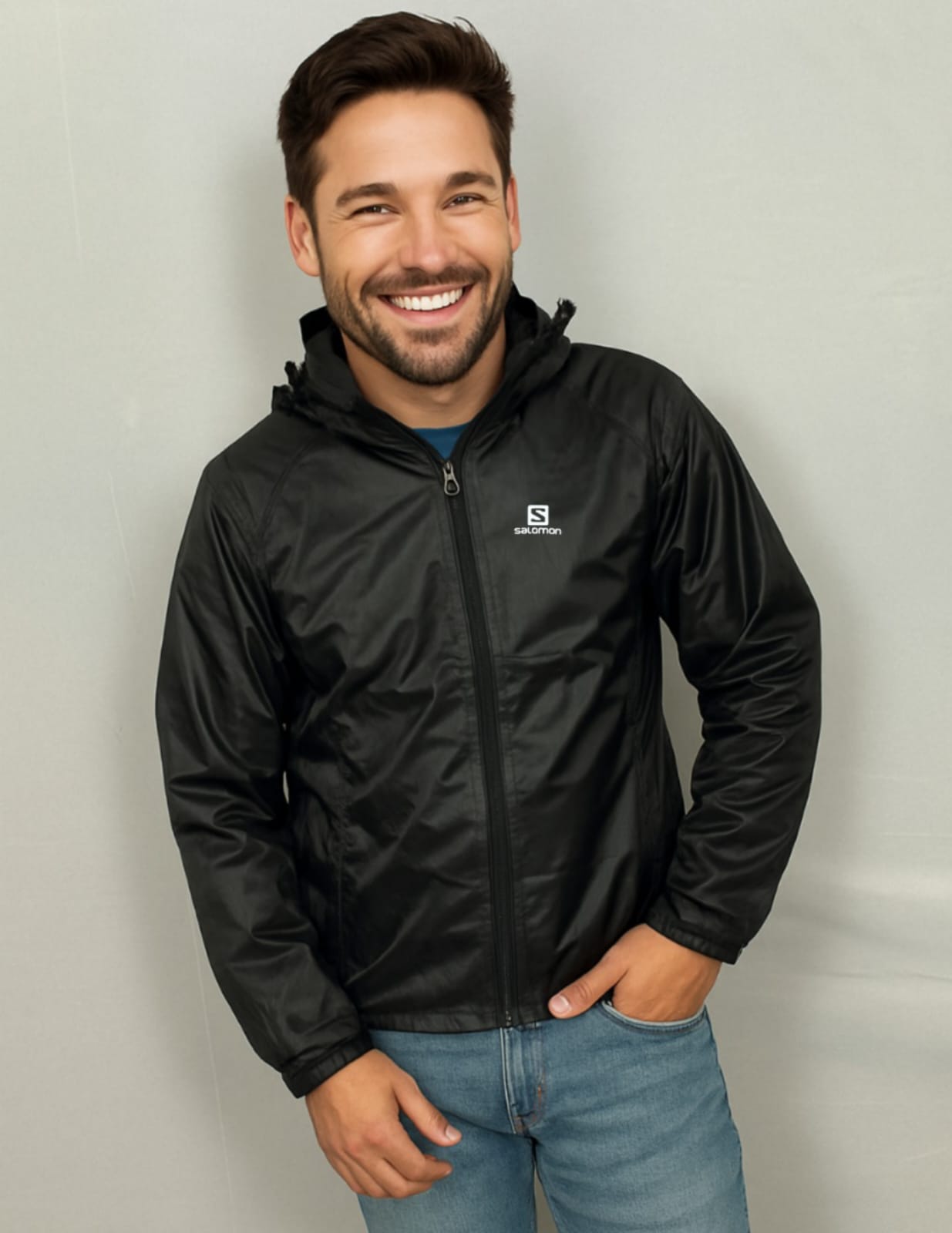 Men’s Waterproof Hooded Windbreaker Jacket – Lightweight