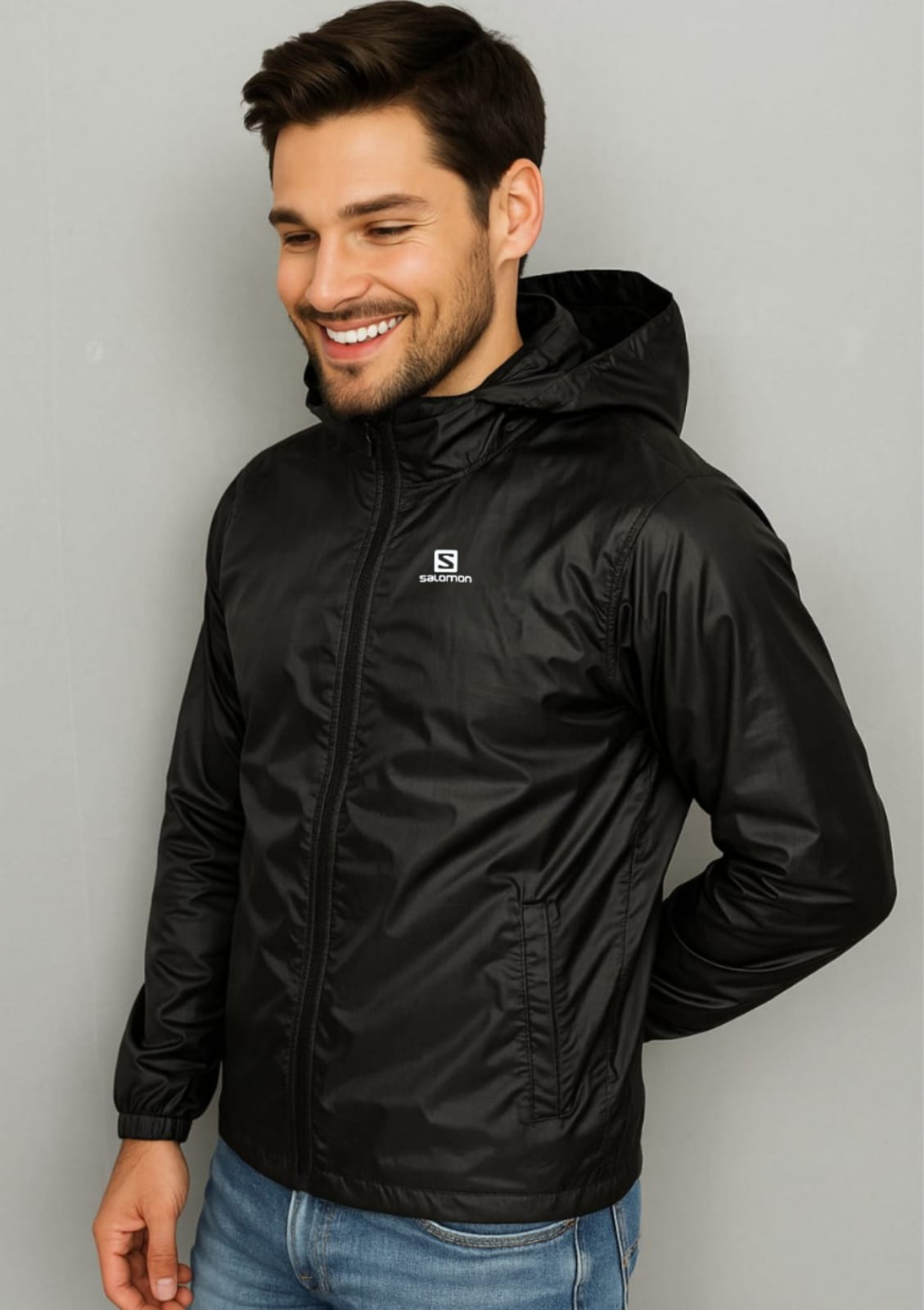 Men’s Waterproof Hooded Windbreaker Jacket – Lightweight