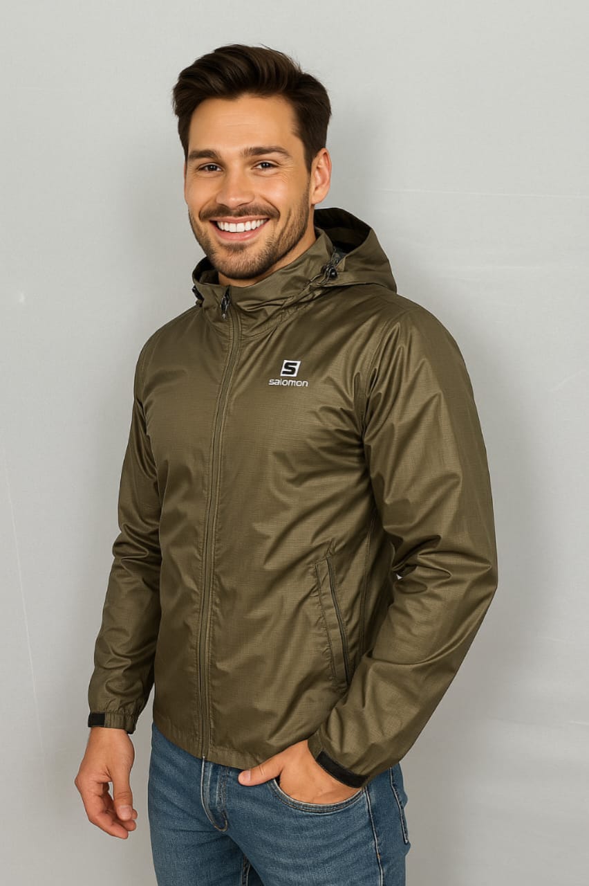 Men’s Waterproof Hooded Windbreaker Jacket – Lightweight