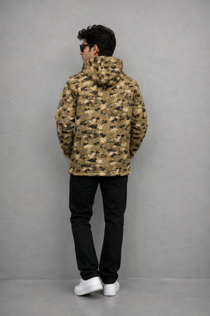COTTON WATERPROOF CAMO FLASH WINDCHEATER JACKET