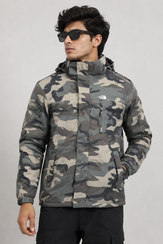COTTON WATERPROOF  CAMO FLASH WINDCHEATER JACKET