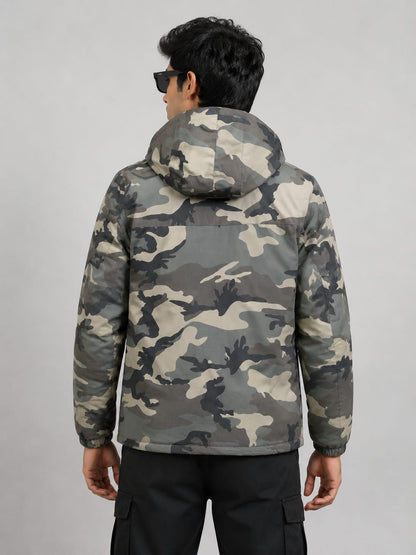 COTTON WATERPROOF  CAMO FLASH WINDCHEATER JACKET